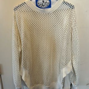 Zara open crochet, long sleeve sweater.